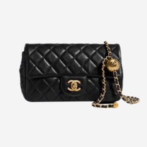 샤넬 클래식 뉴미니 플랩백 골드볼 블랙/금장 AS1787 (이시영 착용)