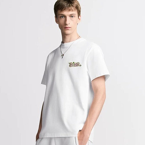 [국내배송] 디올 X 카우스 코튼 반팔티 화이트