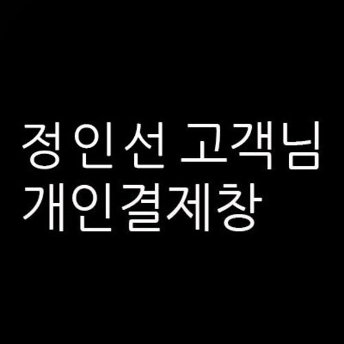 정인선 고객님 개인결제창