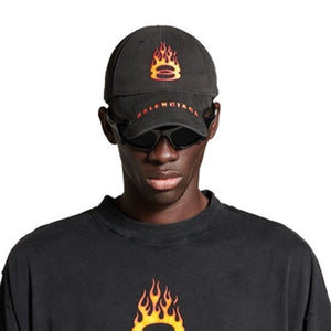 [국내배송] 발렌시아가 버닝 유니티 볼캡 블랙