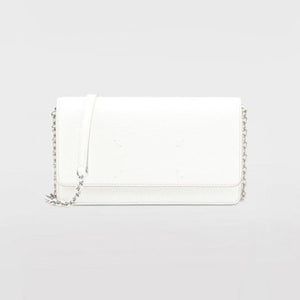 메종마르지엘라 스티치 체인 온 월렛 숄더백 화이트