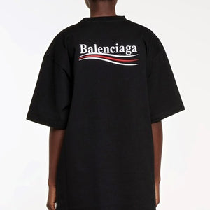 [국내배송] 발렌시아가 폴리티컬 웨이브 자수 로고 반팔티 4color - 재입고 -