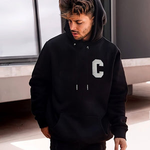 [국내배송/당일출고] 셀린느 보플 C 로고 패치 후드티 블랙 (연예인 다수 착용)