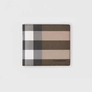 버버리 이그재저레이트 체크 레더 반지갑