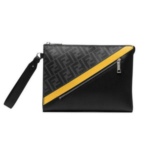 펜디 FF 로고 스트라이프 클러치