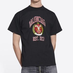 [국내배송] 발렌시아가 컬리지 프린트 반팔티 2color (저스틴비버 착용) - 컬러 추가 입고 -