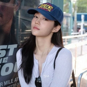 [국내배송] 슈프림 웜 업 6 패널 볼캡 2color (노윤서 착용)