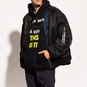 [국내배송] 베트멍 프린트 후드티 블랙