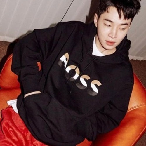 [국내배송/당일출고] 휴고보스 이코니 로고 후드티 블랙 (헨리,이민호,정해인,효연 착용)