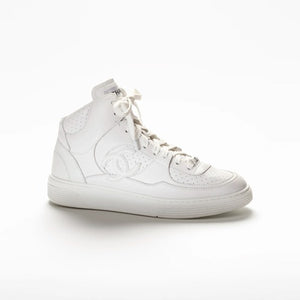 샤넬 CC 로고 에어포스 하이탑 스니커즈 화이트 G45079