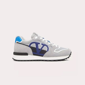 발렌티노 V로고 페이스 로우탑 스니커즈 그레이/블루 (위하준 착용)