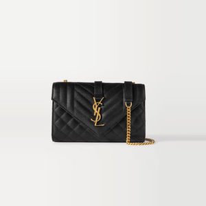 세인트로랑 그랑 드 뿌드르 퀼팅 가죽 엔벨로프 스몰 백
