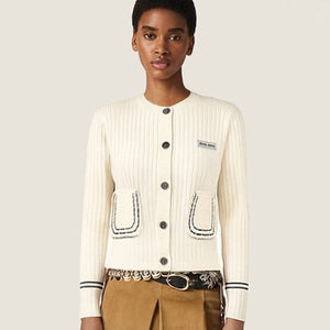 [국내배송] 미우미우 스티치 패치 가디건 2color