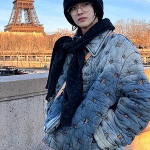 루이비통 패디드 데님 모노그램 오버셔츠 1AFJCS (원빈 착용)