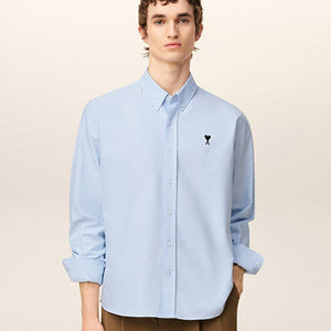 [국내배송] 아미 드 꾀흐 블랙 하트 로고 옥스포드 셔츠 2color