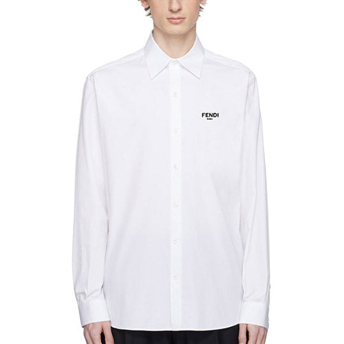 [국내배송] 펜디 로고 자수 클래식 셔츠 2color