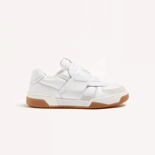 발렌티노 주아 드 주위 나파 카프스킨 로우탑 스니커즈 화이트