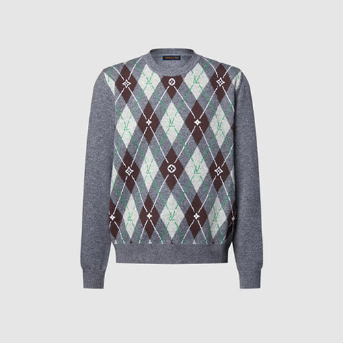 루이비통 아가일 크루넥 니트 그레이 1AIMCK