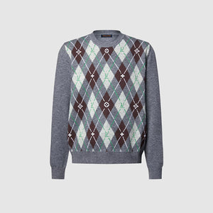 루이비통 아가일 크루넥 니트 그레이 1AIMCK