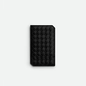 보테가베네타 인트레치아토 피콜로 버티컬 카드지갑 블랙