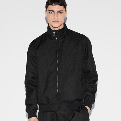 구찌 GG 코튼 립스탑 재킷 블랙 814000