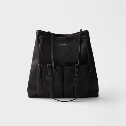 프라다 라지 가죽 백 블랙 1BC293