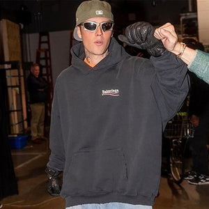 [국내배송] 발렌시아가 폴리티컬 웨이브 자수 로고 후드티 5color