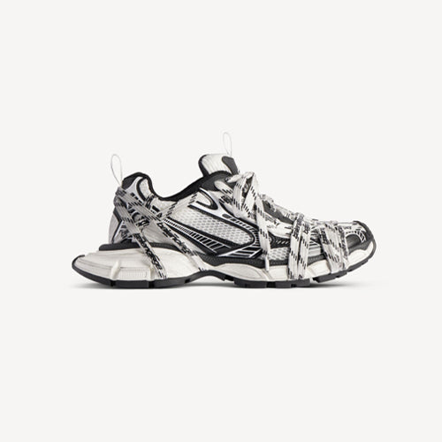 발렌시아가 3XL 익스트림 레이스 로고 스니커즈 블랙/화이트