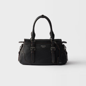 프라다 라지 가죽 토트백 블랙 1BG604