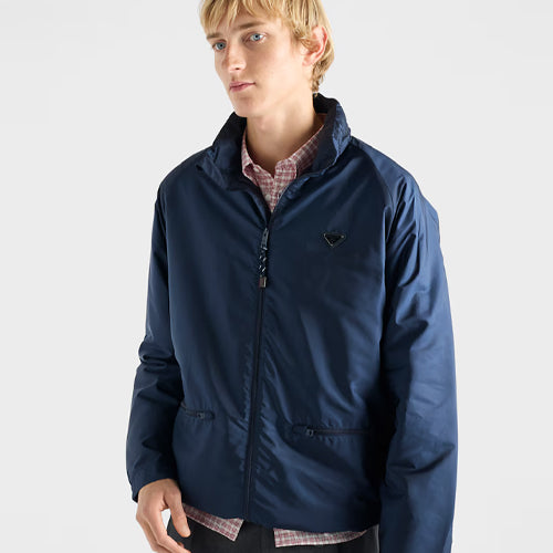 프라다 리나일론 후드 재킷 네이비 SGD071