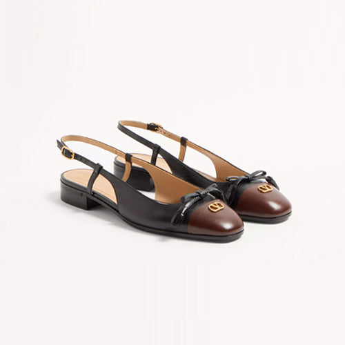 발렌티노 발레 뒤 루아 키드 발레리나 슬링백 블랙