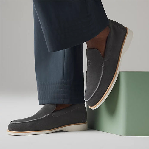 에르메스 로우 스웨이드 로퍼 차콜