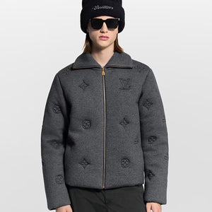 루이비통 엘레강트 모노그램 니티드 다운 블루종 1AJBWP