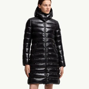 몽클레어 모카 여성 롱 다운 재킷 블랙