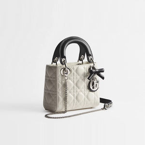 디올 오르 레이디 디올 체인 백 미니 화이트/블랙