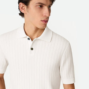 [국내배송] 보테가베네타 로고 자수 카라 반팔 니트 2color