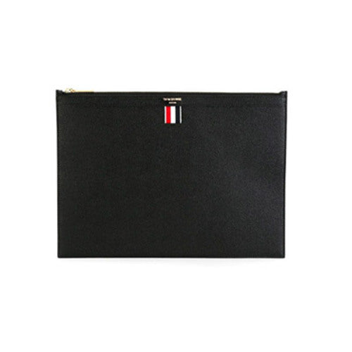 톰브라운 페블 그레인 레더 클러치 블랙 M