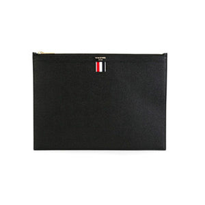 톰브라운 페블 그레인 레더 클러치 블랙 M