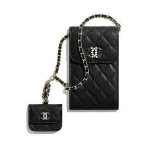 샤넬 에어팟 케이스 폰 홀더 크로스백 블랙 AP2033