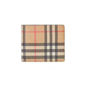 버버리 빈티지 체크 E 캔버스 반지갑