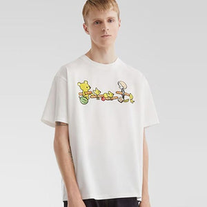 [국내배송] 펜디 실비아 앤 바게트 코튼 반팔티 화이트