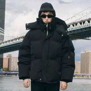 아미 드 꾀흐 패치 다운 패딩 자켓 블랙