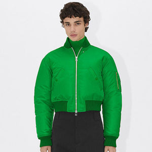 보테가베네타 크롭 패딩 자켓 그린