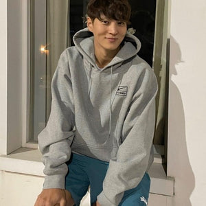 [국내배송/당일출고] 나이키 X 스투시 크루 후드티 그레이 (주원 착용)