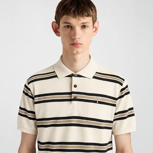 [국내배송] 프라다 스트라이프 카라 니트 반팔티 2color