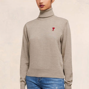 [국내배송] 아미 드 꾀흐 자수 터틀넥 니트 여성용 5color - 컬러 추가 입고 -