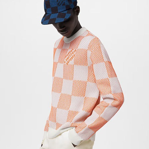 루이비통 다미에 자카드 코튼 풀오버 니트 2color