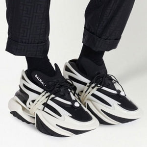 발망 레더 유니콘 로우탑 스니커즈 화이트/블랙