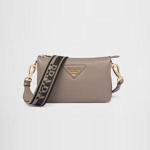 프라다 가죽 숄더백 클레이 그레이 1BH194