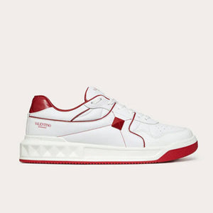 발렌티노 원 스터드 로우탑 스니커즈 레드